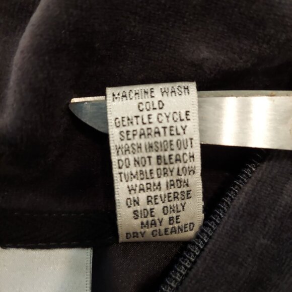 Chico's Spa Womens XL jacket Zip Charcoal Velour Beaded Quilted Embossed design - Picture 14 of 14